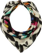 Kurt Geiger London Rainbow Zebra Silk Square Scarf