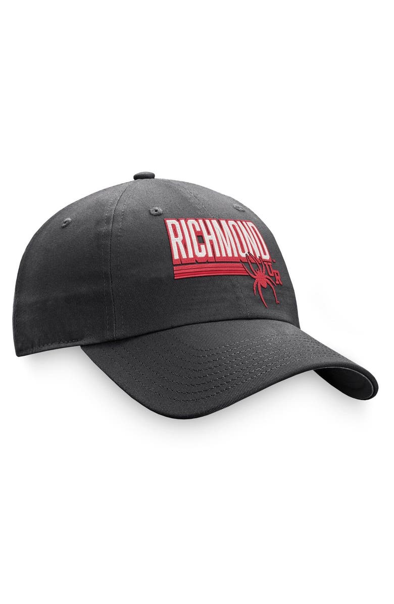 TOP OF THE WORLD Men's Top of the World Charcoal Richmond Spiders Slice Adjustable Hat, Alternate, color,