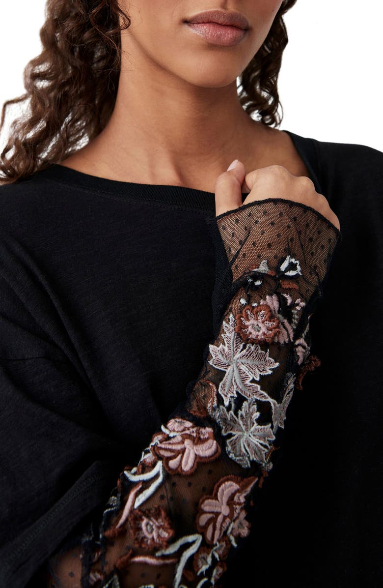 Free People Gardener Embroidered Long Sleeve Top, Alternate, color,