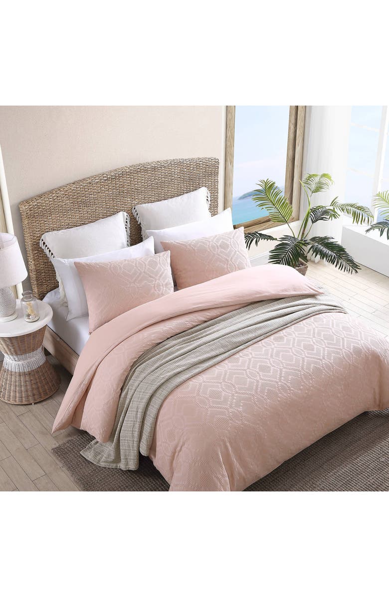 Tommy Bahama King Textured Waffle Comforter & Shams Set, Alternate, color, Desert Sunset Orange
