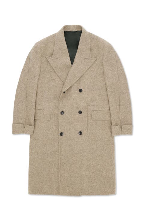Bogart Breasted Herringbone Coat