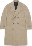 Fortela Bogart Breasted Herringbone Coat