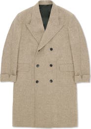 Fortela Bogart Breasted Herringbone Coat