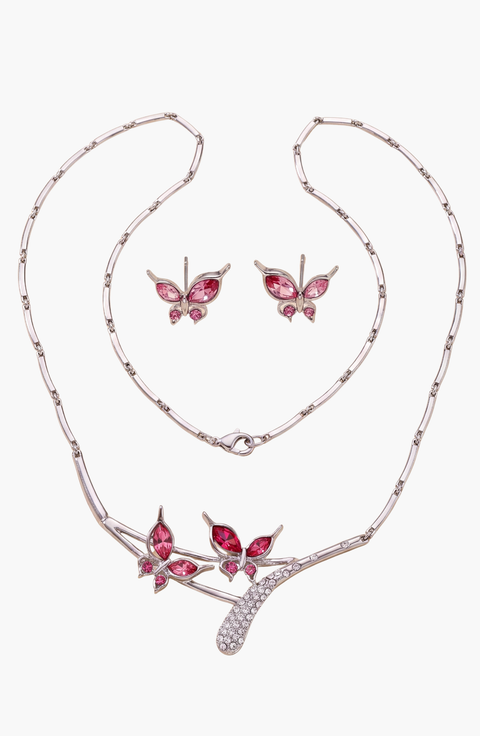 Butterfly Necklace and Earrings Set
