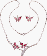 Modenaire Butterfly Necklace and Earrings Set