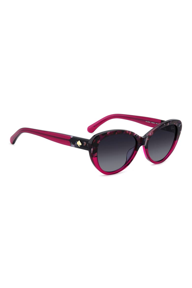 55mm josi cat eye sunglasses, Alternate, color, BLUE HAVANA BURGUNDY