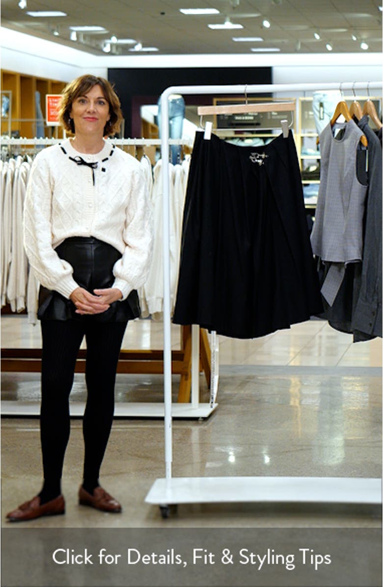 Pleated Wrap Front Midi Skirt, sales video thumbnail