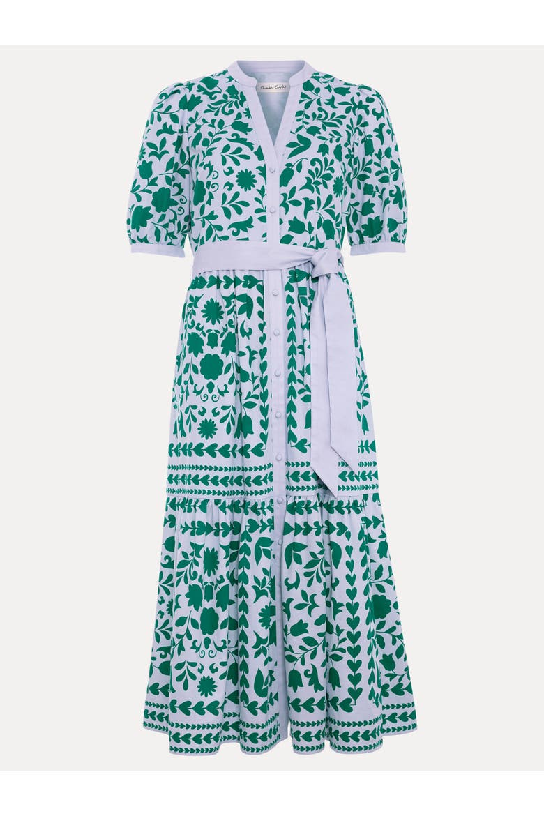 Trinity Printed Midi Dress, Alternate, color, Blue