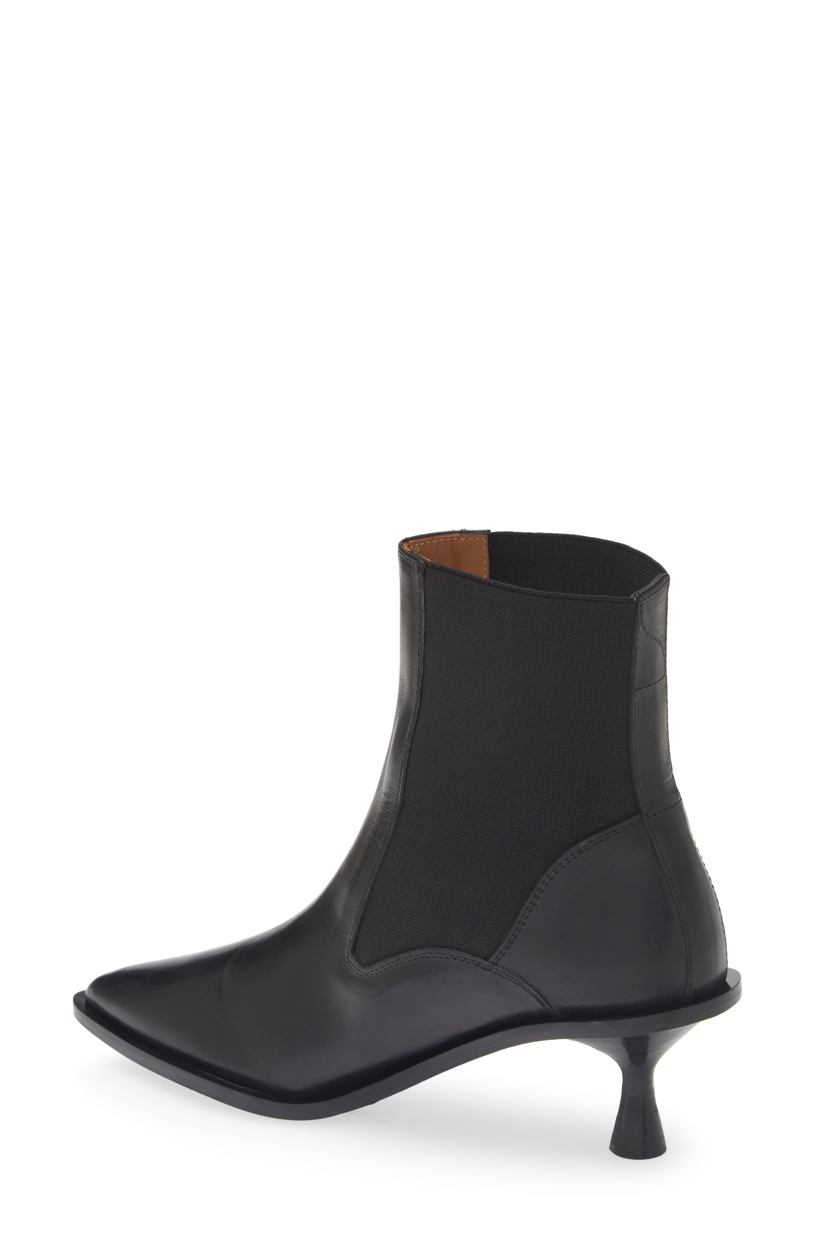 ATP ATELIER Trino Pointed Toe Kitten Heel Chelsea Boot, Alternate, color, Black