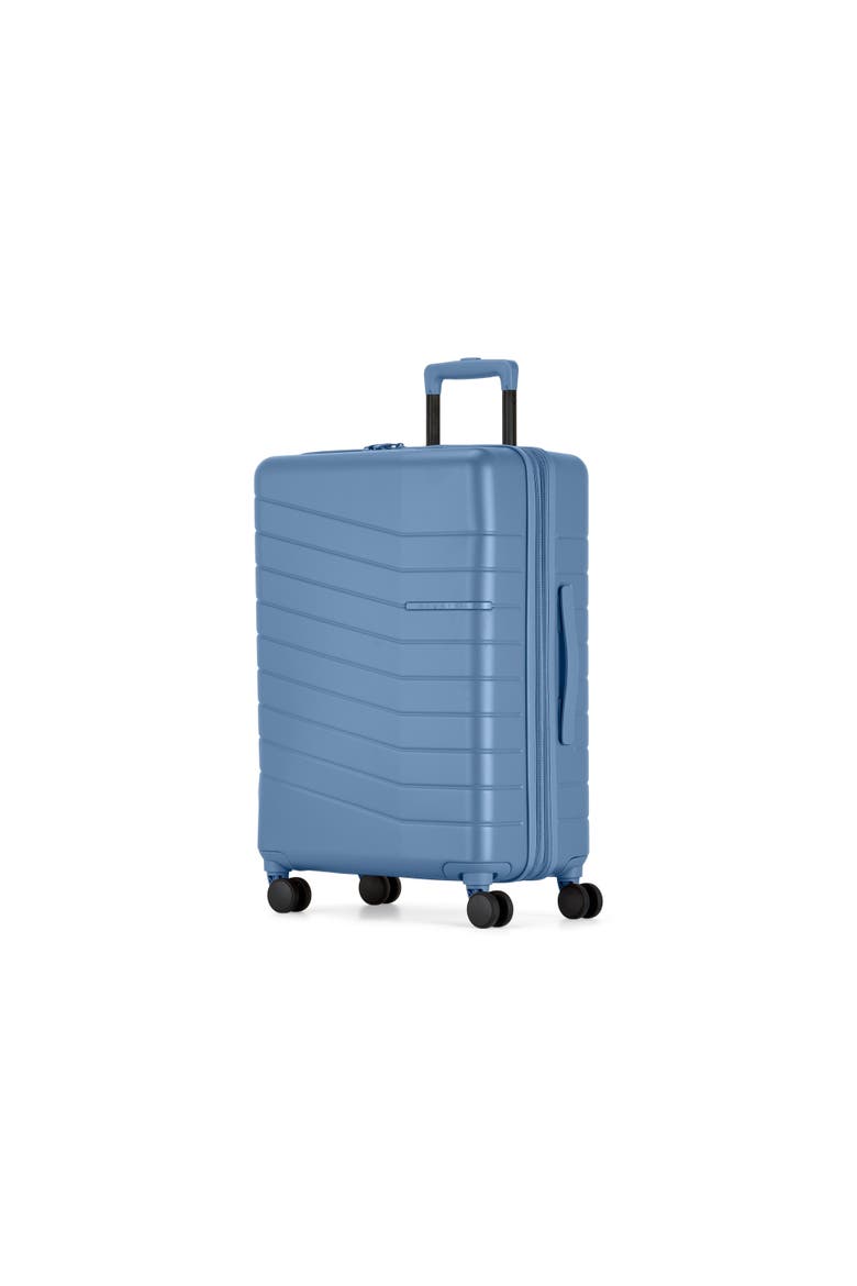 Munich Hardside Medium Luggage with Expansion, Alternate, color, Blue