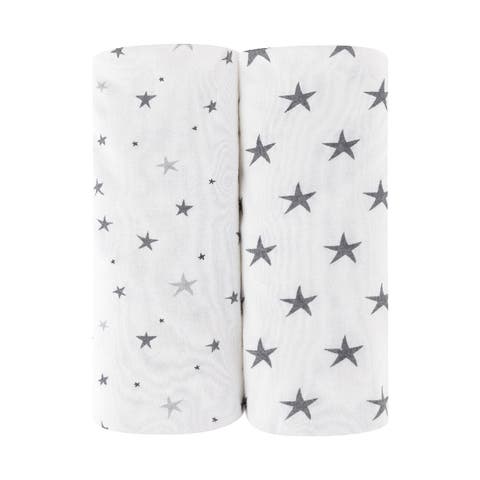 Baby Fitted Waterproof Crib Sheet Set 2 Pack