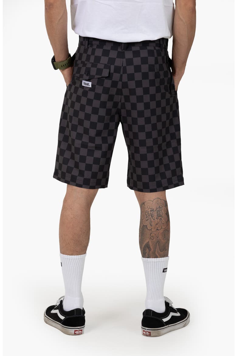 Check Hybrid Board Shorts, Alternate, color, BLACK