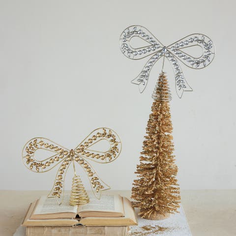 Iron & Acrylic Jewel Bow Tree Topper