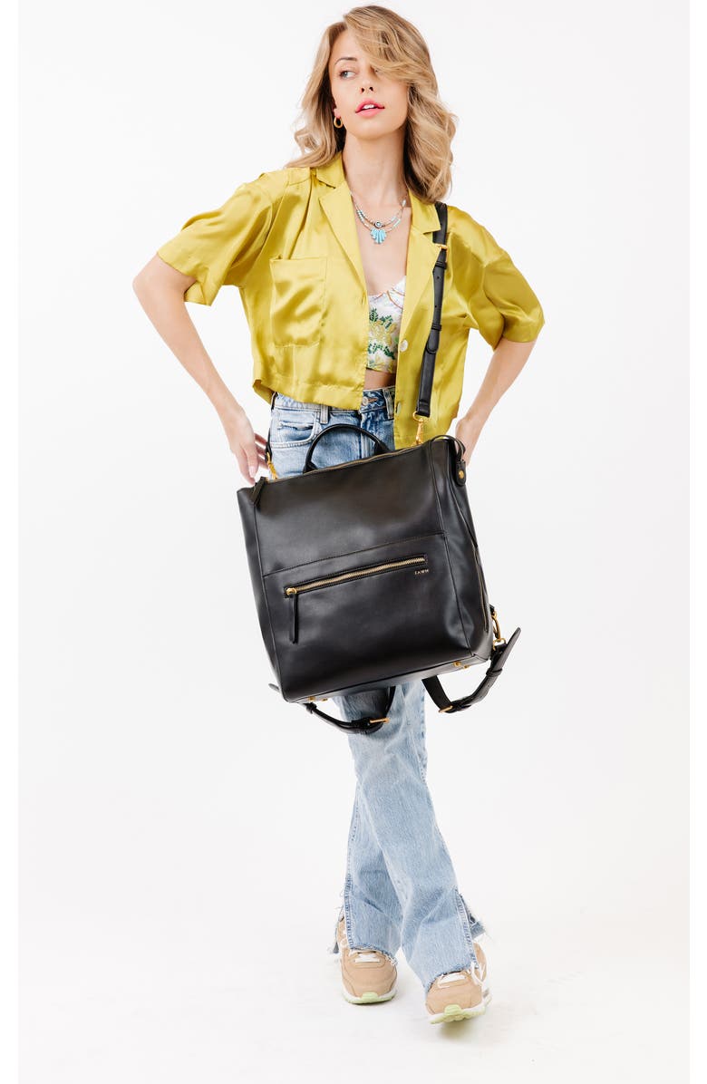 Fawn Design Faux Leather Diaper Bag, Alternate, color,