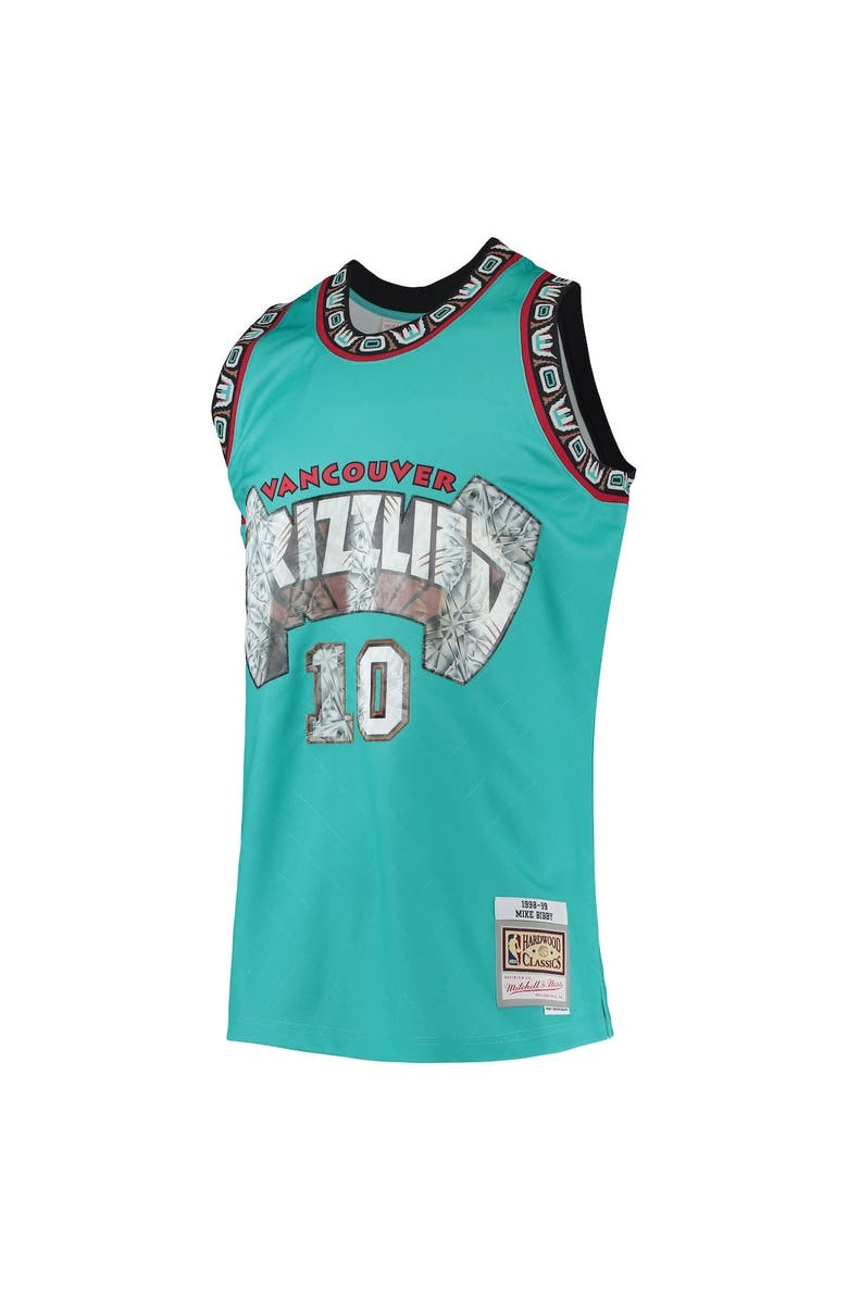 Mitchell & Ness Men's Mitchell & Ness Mike Bibby Turquoise Vancouver Grizzlies 1996/97 Hardwood Classics NBA 75th Anniversary Diamond Swingman Jersey, Alternate, color, 