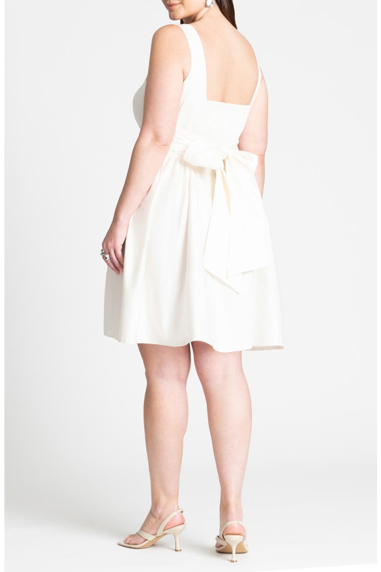 Bow Back Fit & Flare Cotton Dress, Alternate, color, SUGAR SWIZZLE