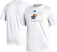 adidas Men's adidas White Kansas Jayhawks Locker Lines Softball Fresh T-Shirt