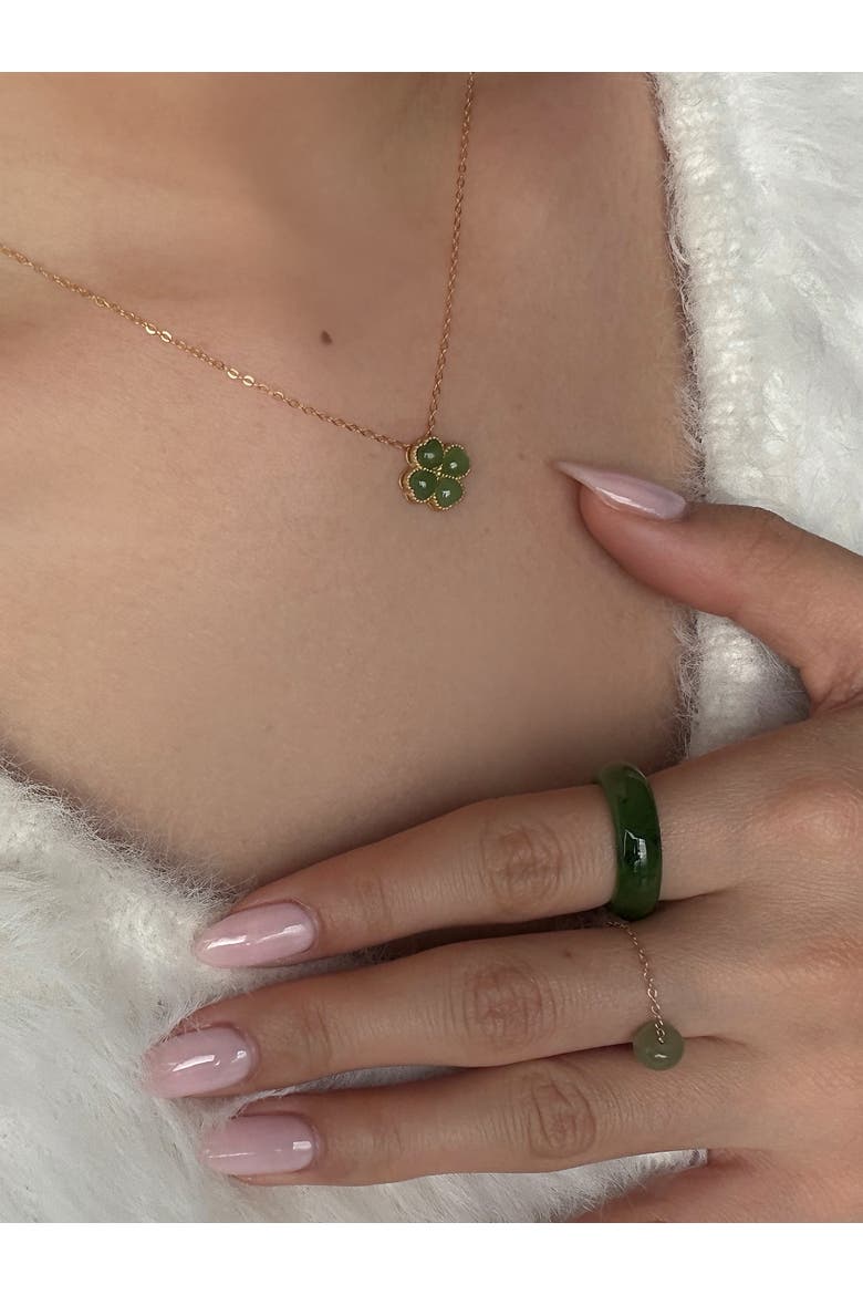 Jardin Green Jade Pendant Necklace, Alternate, color, Green