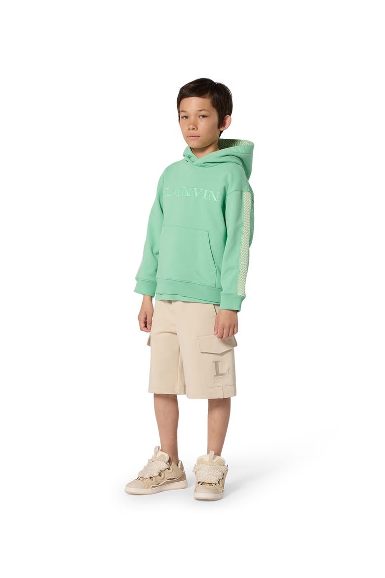 Hoodie Curb In Cotton, Main, color, Jade
