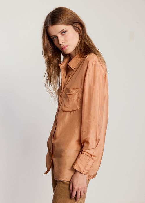 The Shirt By Rochelle Behrens The Silk Shirt In Brown