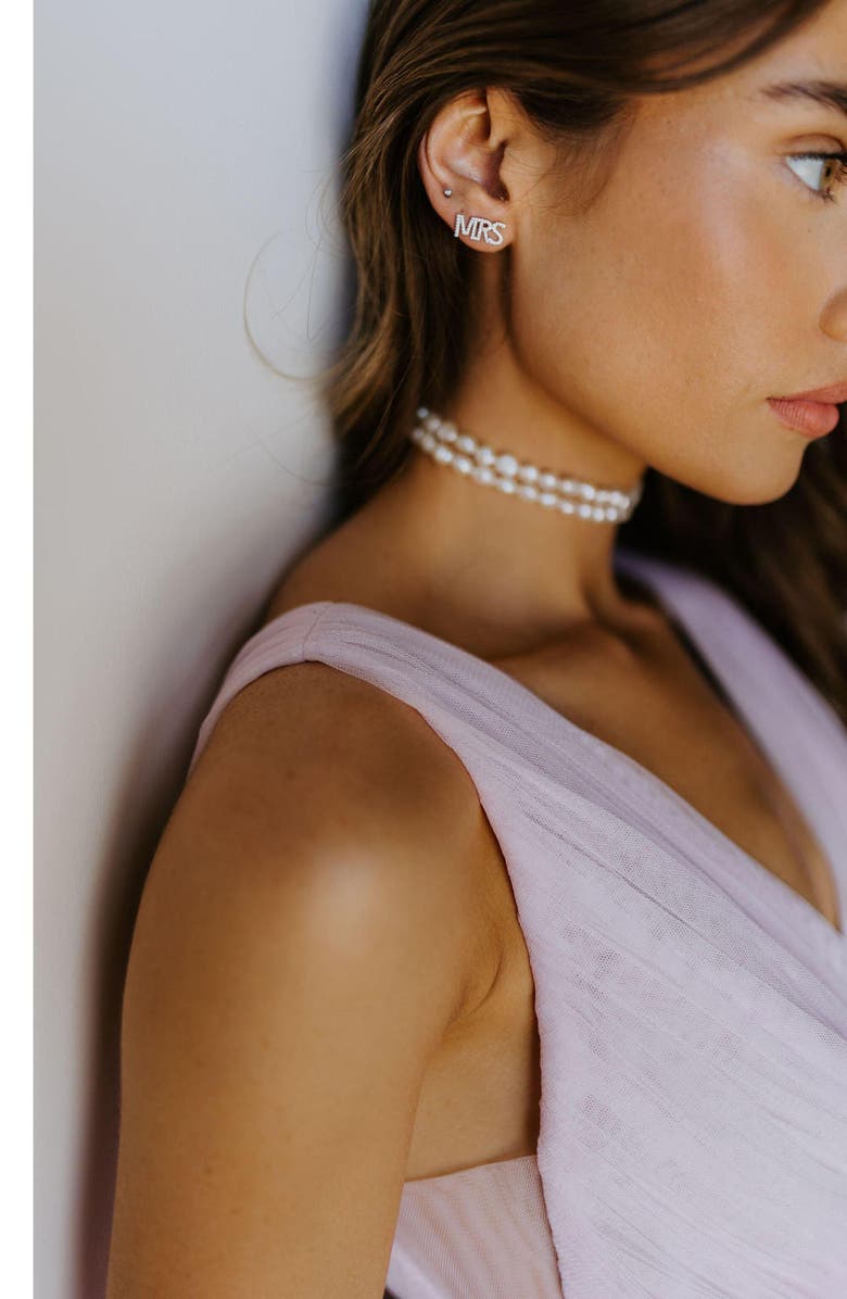 Untamed Petals MRS Crystal Studs, Alternate, color, Silver