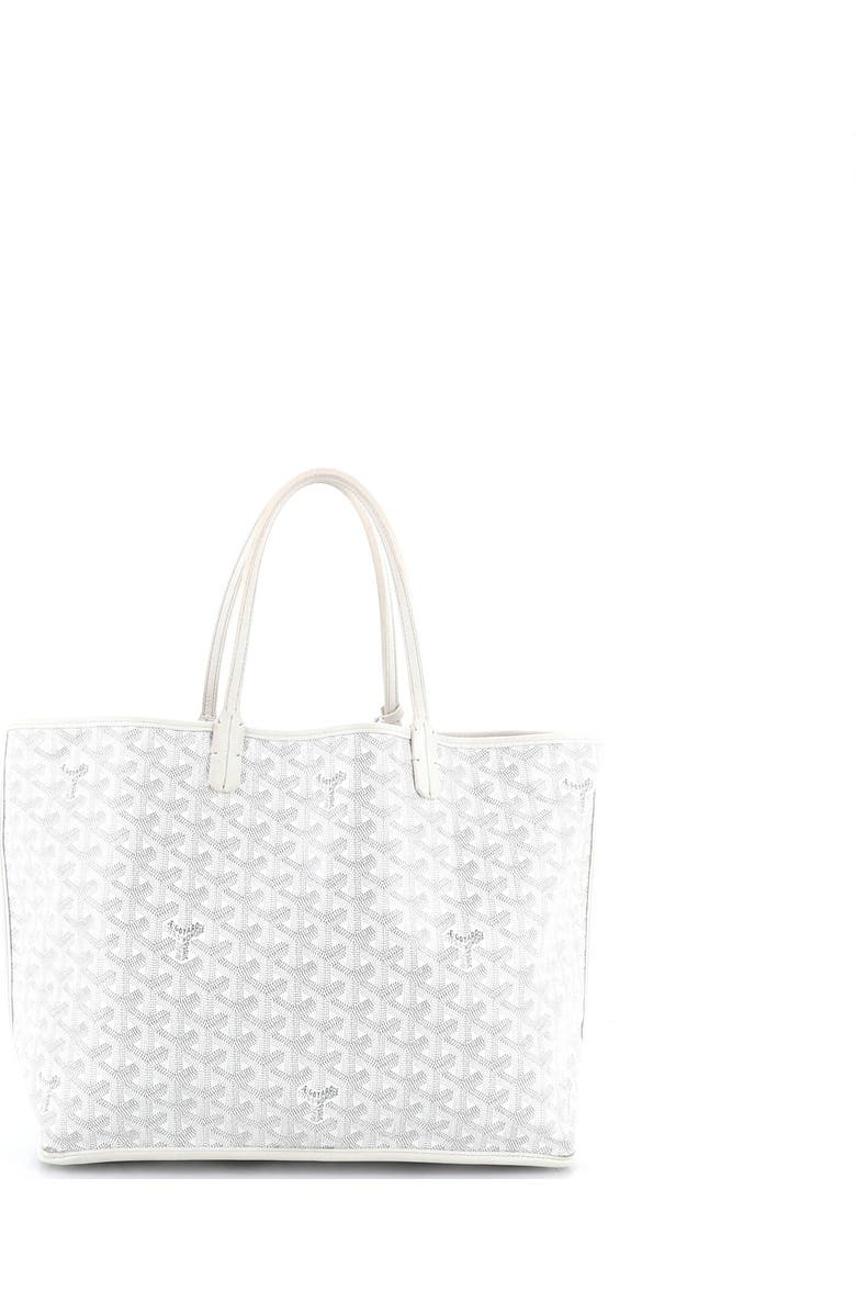Pre-Owned Goyard Anjou Reversible Tote Coated Canvas PM, Alternate, color, White