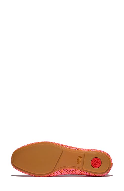 Fitflop Delicato Woven Mary Jane Flat In Satsuma/pinkperfect Mix