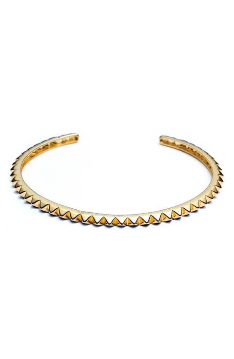 Pyramid 12k Gold Plated Cuff