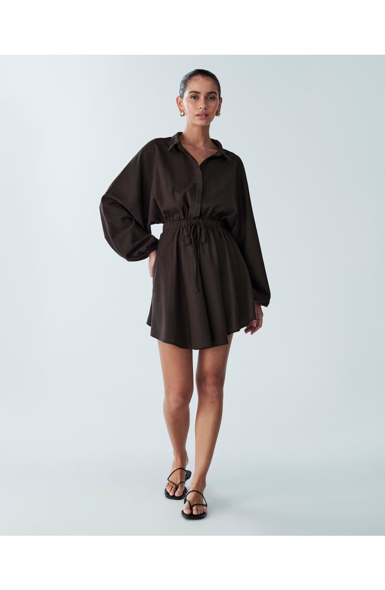 ST MRLO Shauna Mini Dress, Alternate, color, Chocolate