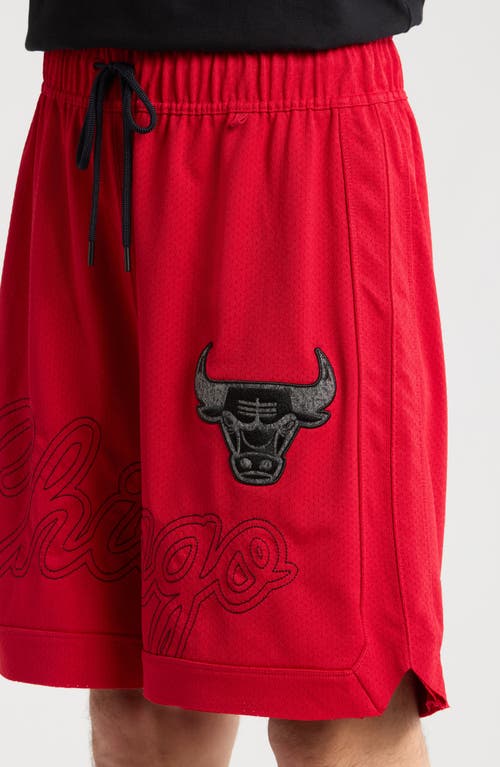 PURPLE BRAND PURPLE BRAND X NBA CHICAGO BULLS MESH ATHLETIC SHORTS