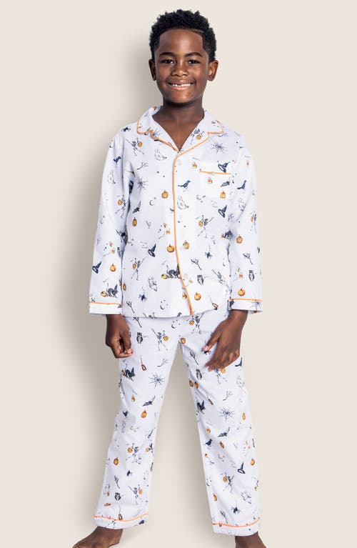 Petite Plume Kids' Trick Or Treat Two-piece Pajamas In White
