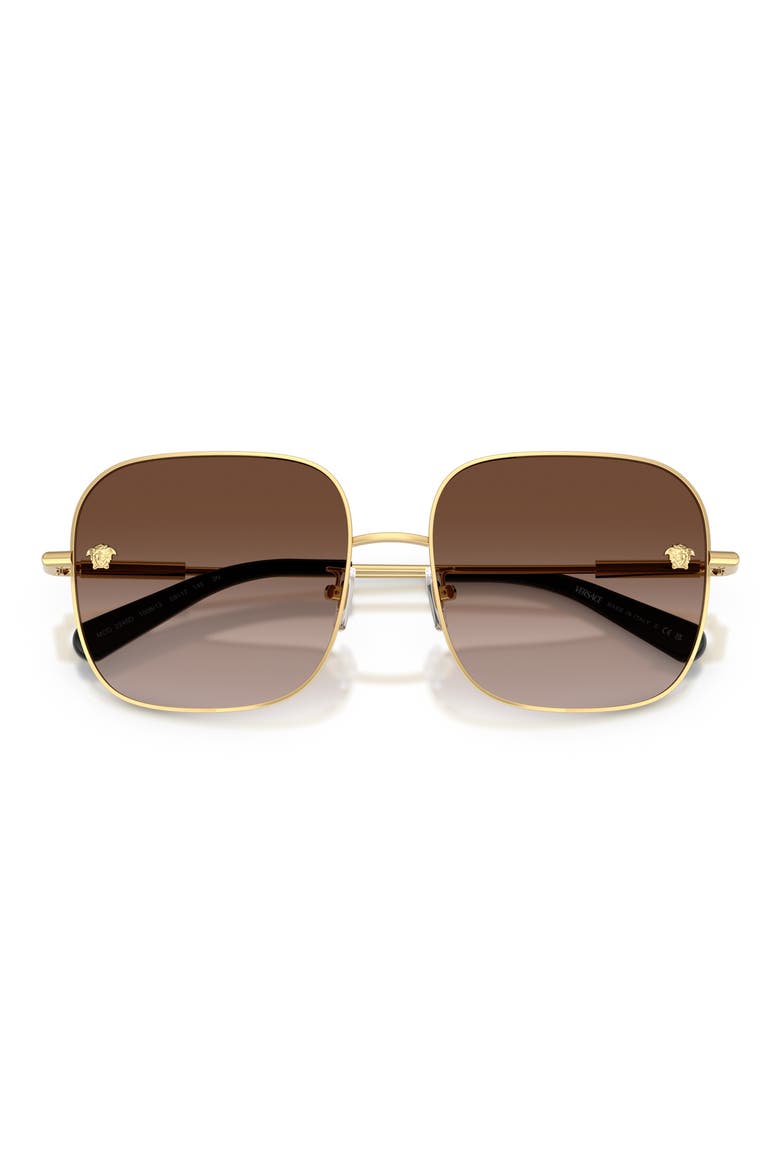 59mm Gradient Square Sunglasses, Alternate, color, GOLD/ BROWN GRADIENT