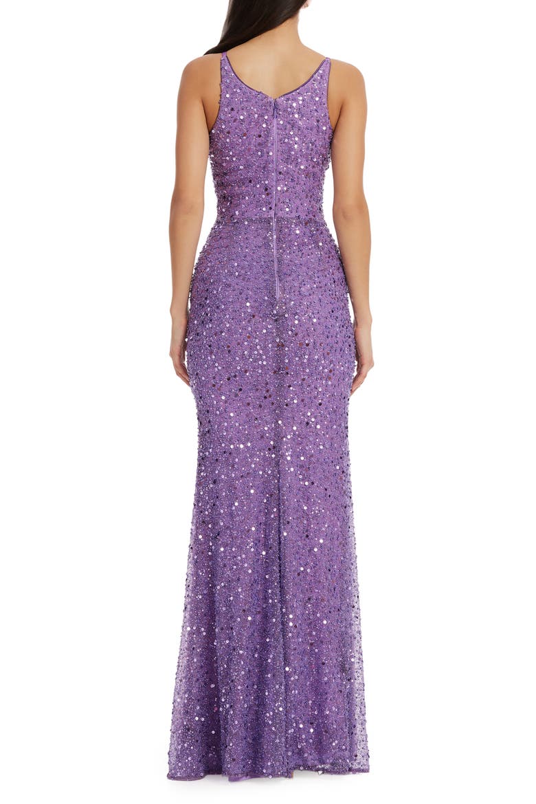 Iris Sequin Mermaid Gown, Alternate, color, LAVENDER MULTI