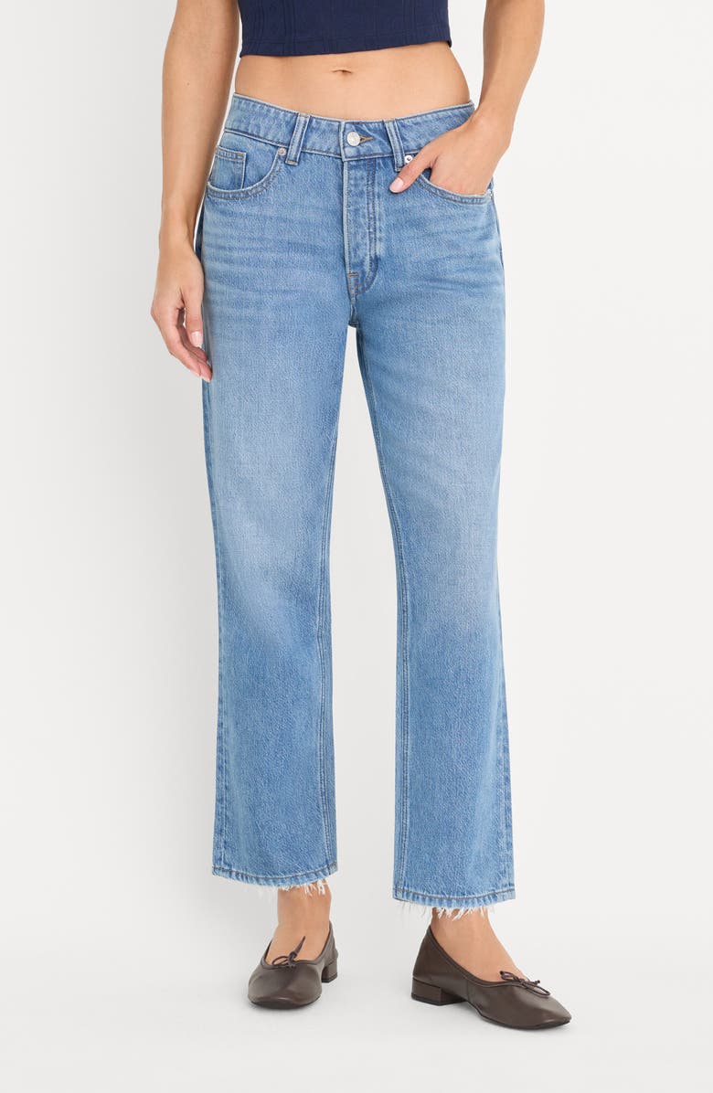 Good American Weightless Boyfriend Jeans, Alternate, color, Indigo961