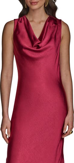【Donna Karan New York】Printed Cowl-Neck Gown Donna Karan New York Donna Karan Women's Floral-Print