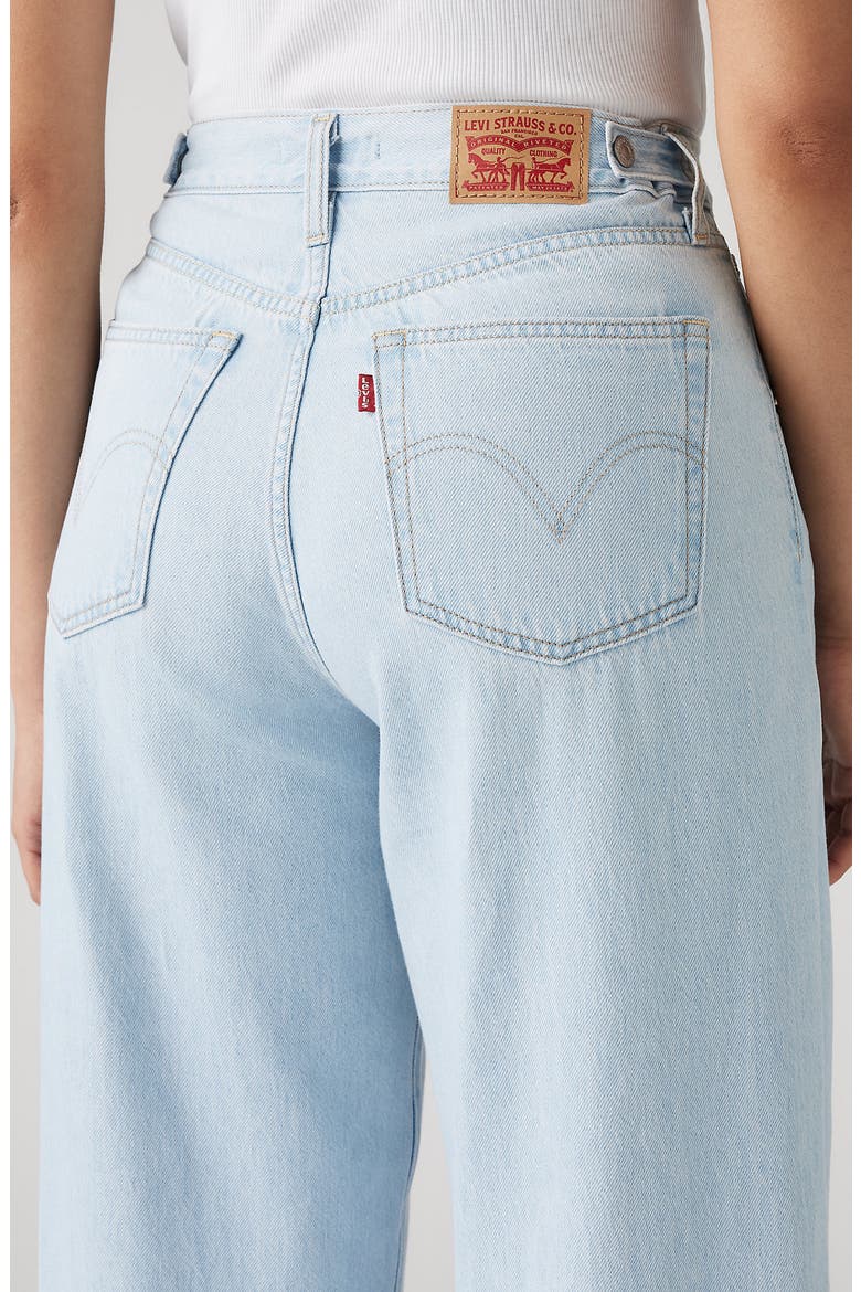 Cinch High Waist Baggy Wide Leg Jeans, Alternate, color, NEVER GOING TO CHANGE