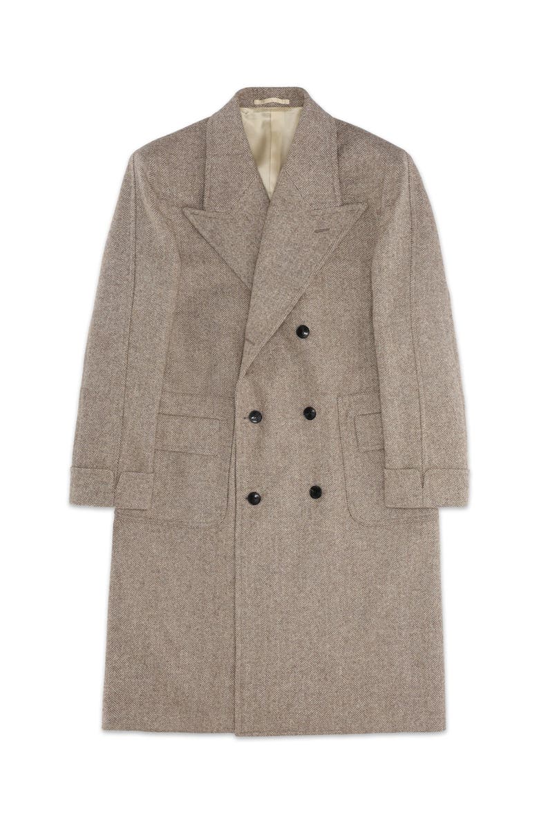 Fortela Double Breasted Bogart Coat, Main, color, Beige