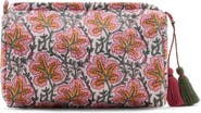 MANGO Textured Cotton Cosmetics Bag