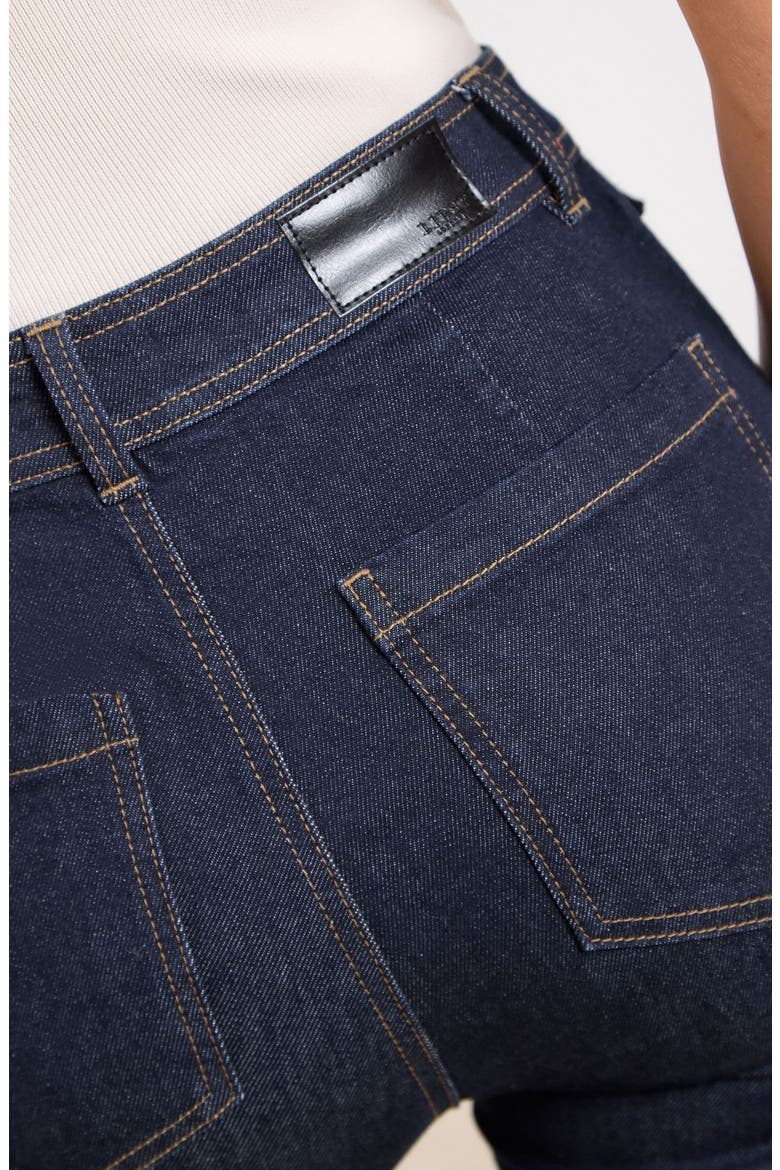 Glam Flare Jeans, Alternate, color, BLUE