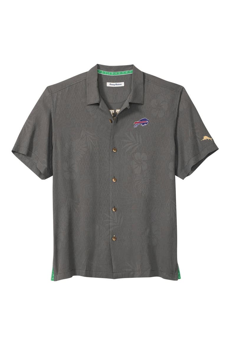 Men's Tommy Bahama  Gray Buffalo Bills Catch of the Day IslandZone Button-Up Shirt, Alternate, color, Gray