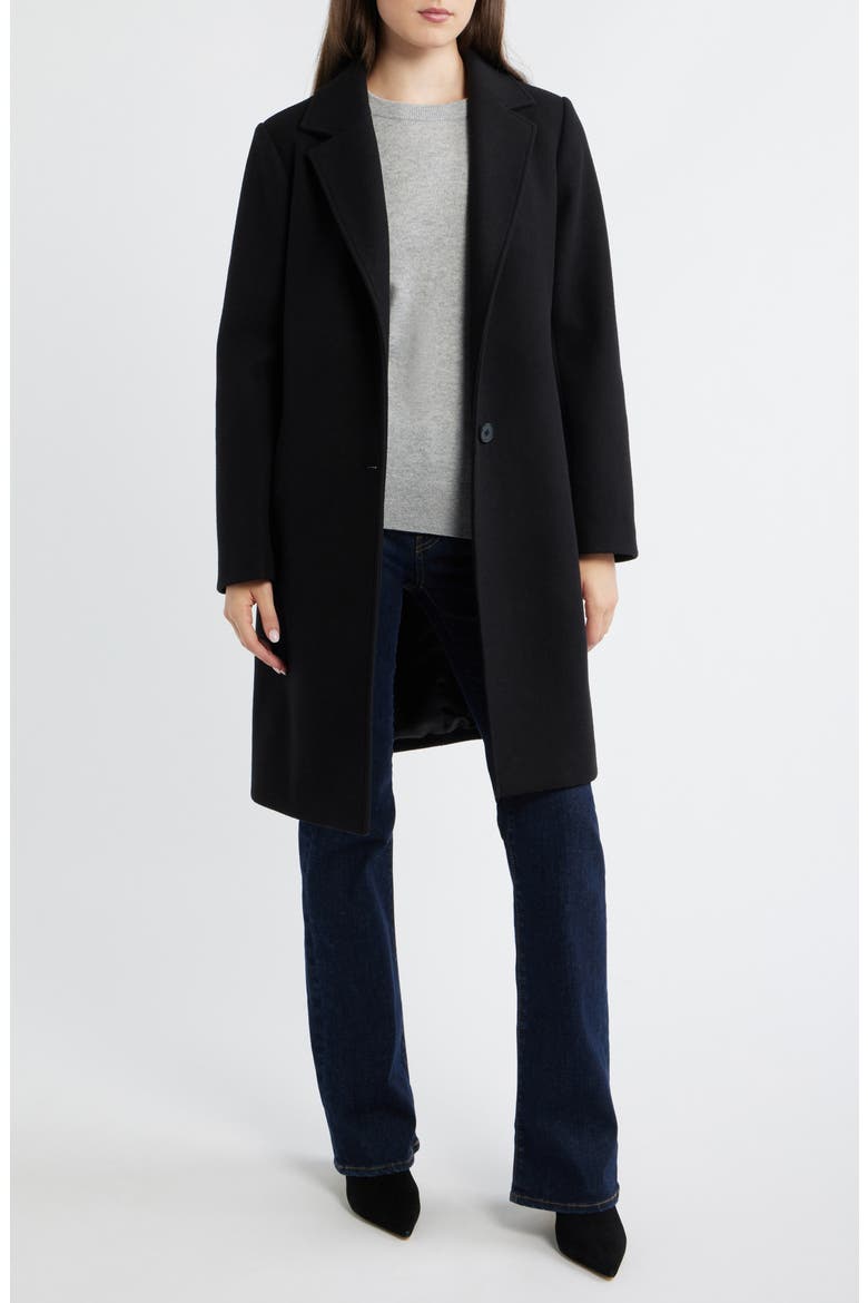 Walker Coat with Hooded Bib Inset, Alternate, color, BLACK