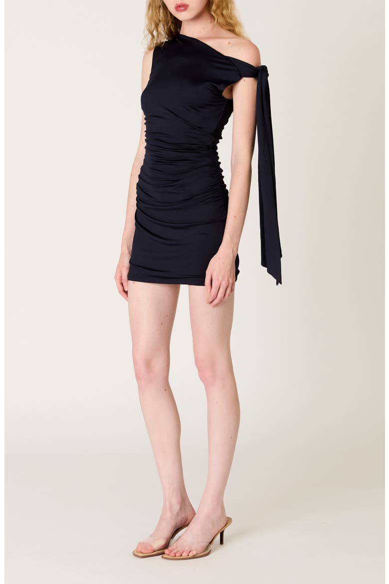 Brisa One-Shoulder Cocktail Minidress, Alternate, color, MIDNIGHT