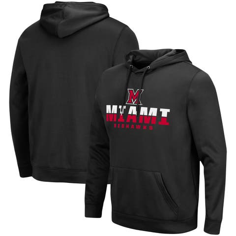Men's Colosseum Black Miami University RedHawks Lantern Pullover Hoodie