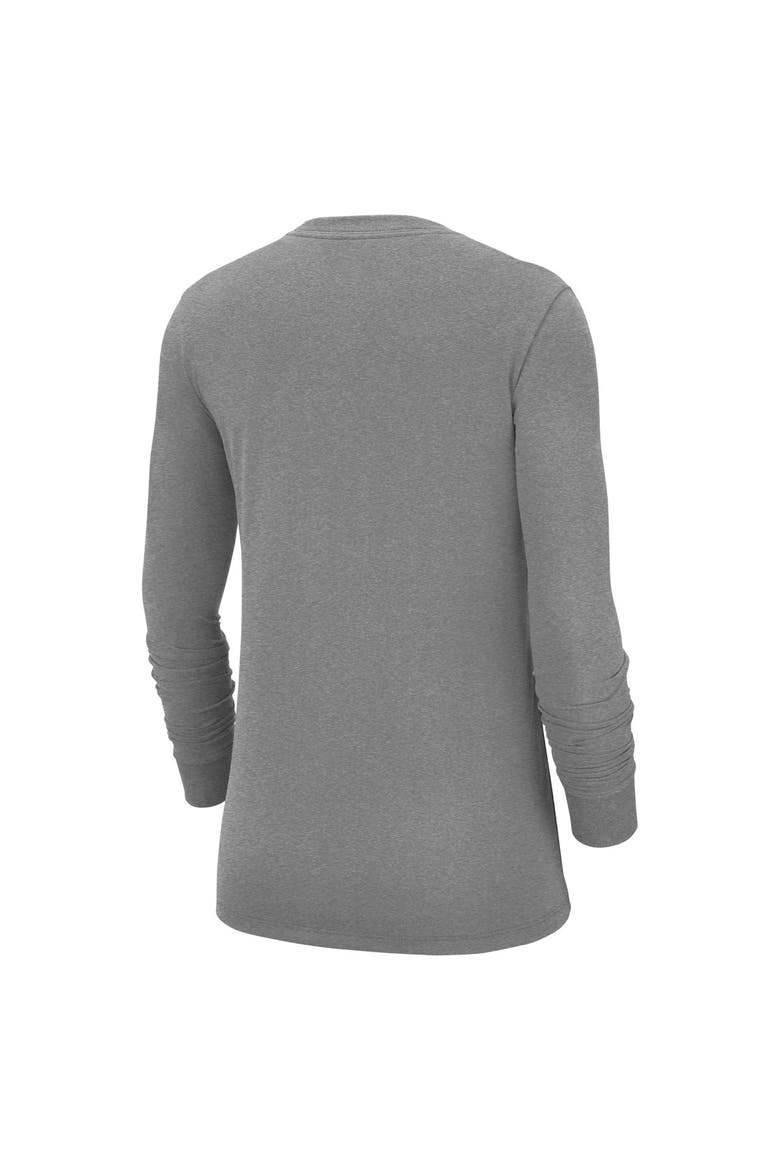 Women's Nike Heather Gray Virginia Tech Hokies Core Long Sleeve T-Shirt, Alternate, color, Heather Gray