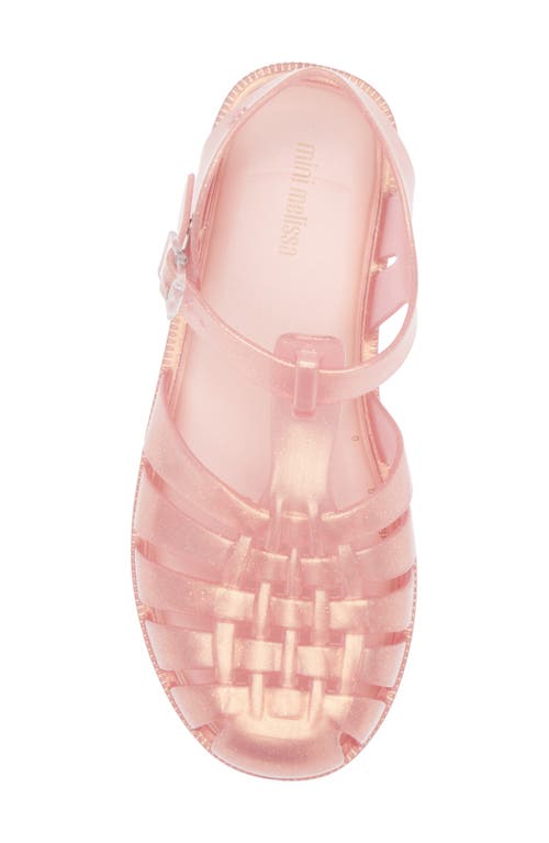 Mini Melissa Kids' Mini Posession Jelly Fisherman Sandal In Pearly Pink