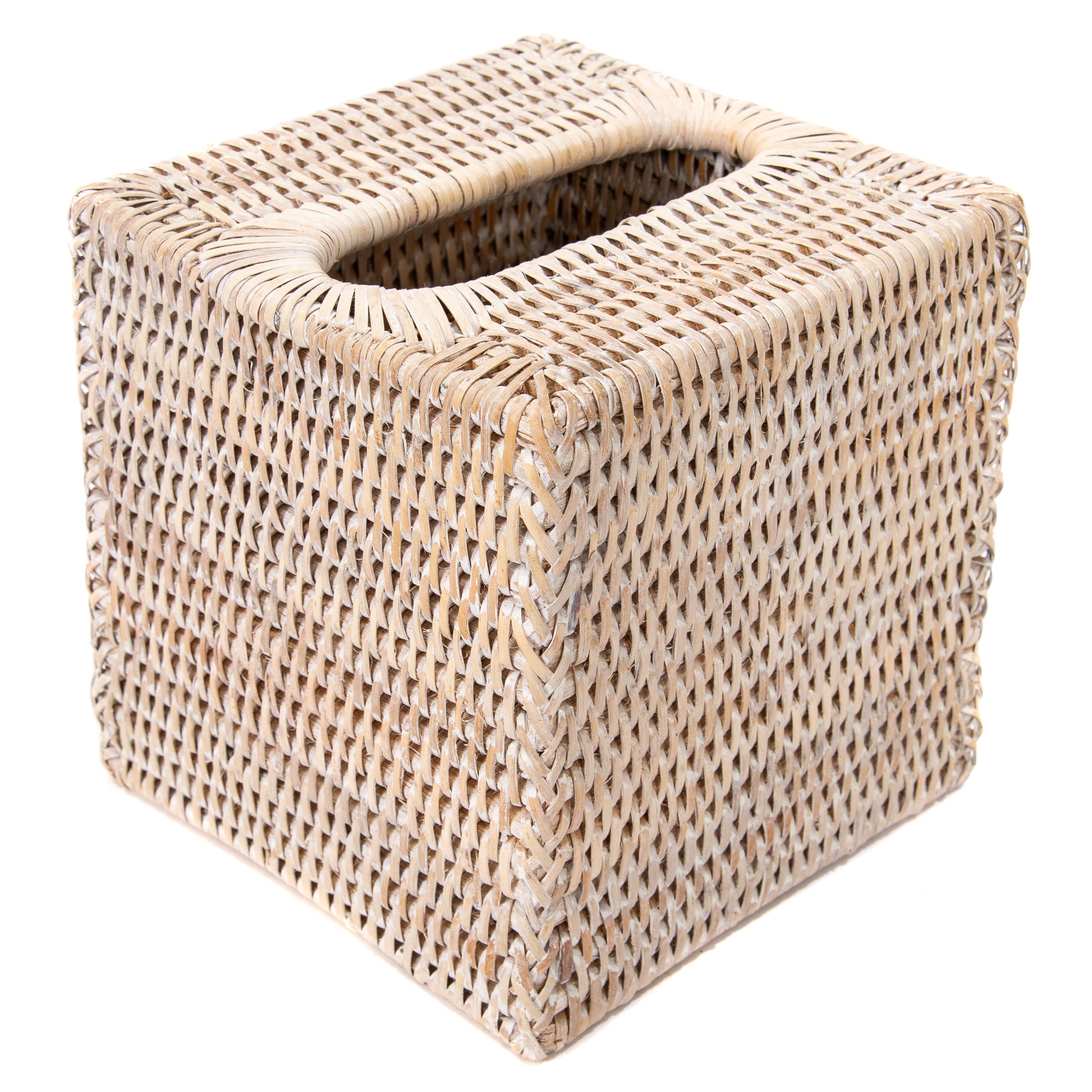 Artifacts Trading Company Rattan Column Tissue Box Cover