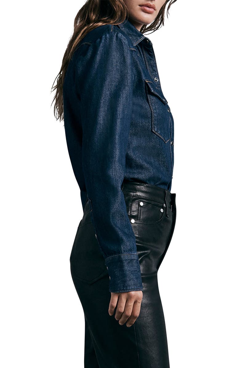 rag & bone ICONS Wyatt Western Denim Shirt, Alternate, color,