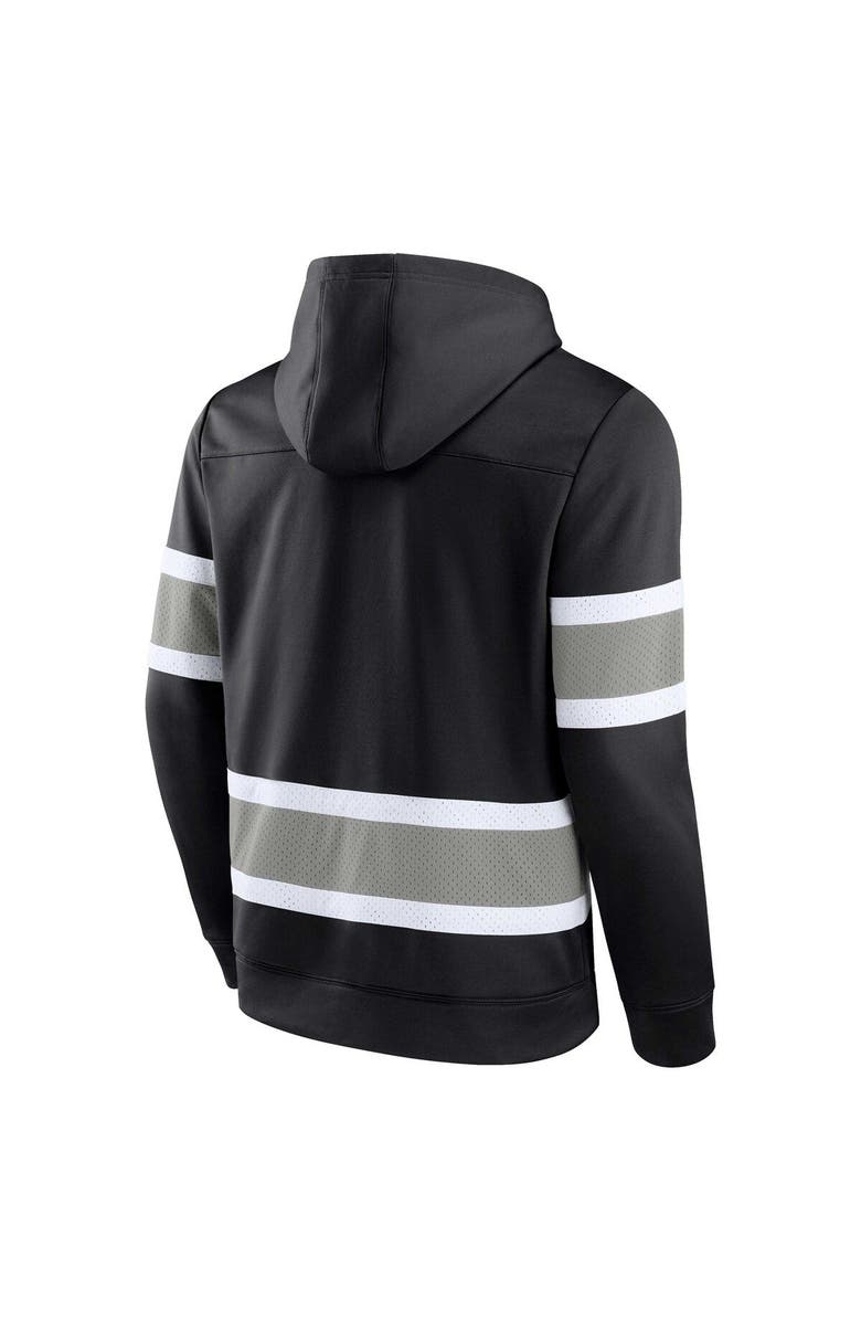 FANATICS Men's Fanatics Branded Black Los Angeles Kings Powerplay Warrior Pullover Hoodie, Alternate, color,