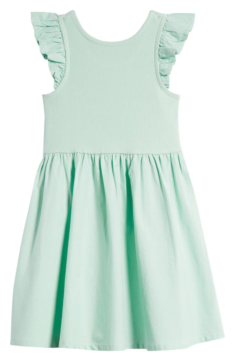 Nordstrom Kids' Flutter Sleeve Cotton Dress, Main, color, 