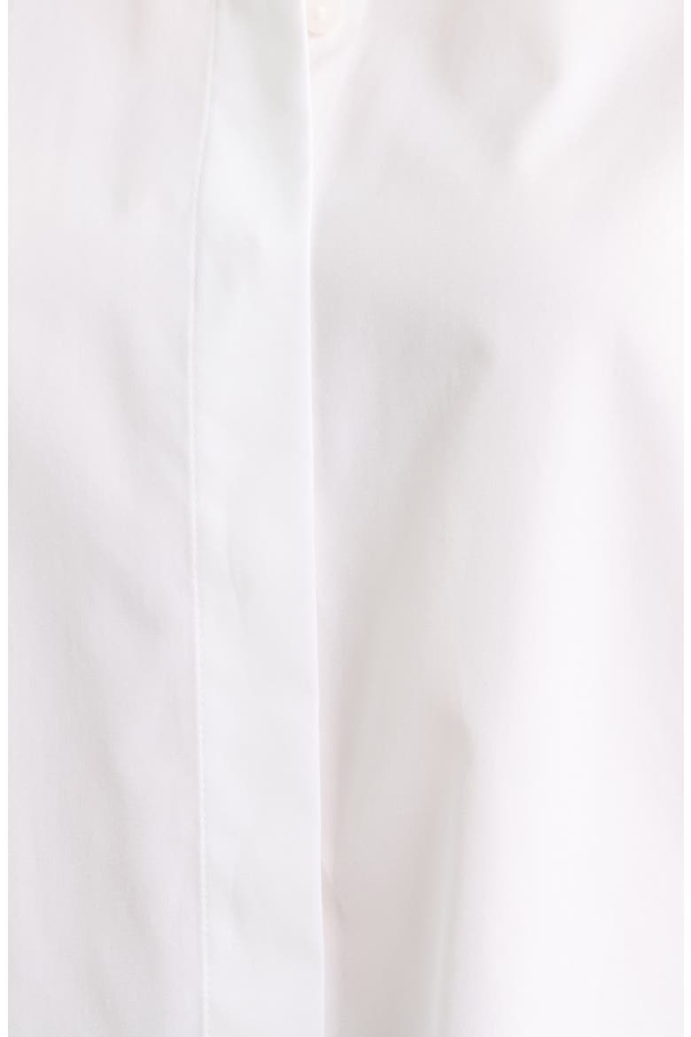 Boceta Band Collar Short Sleeve Cotton Shirt, Alternate, color, BRIGHT WHITE